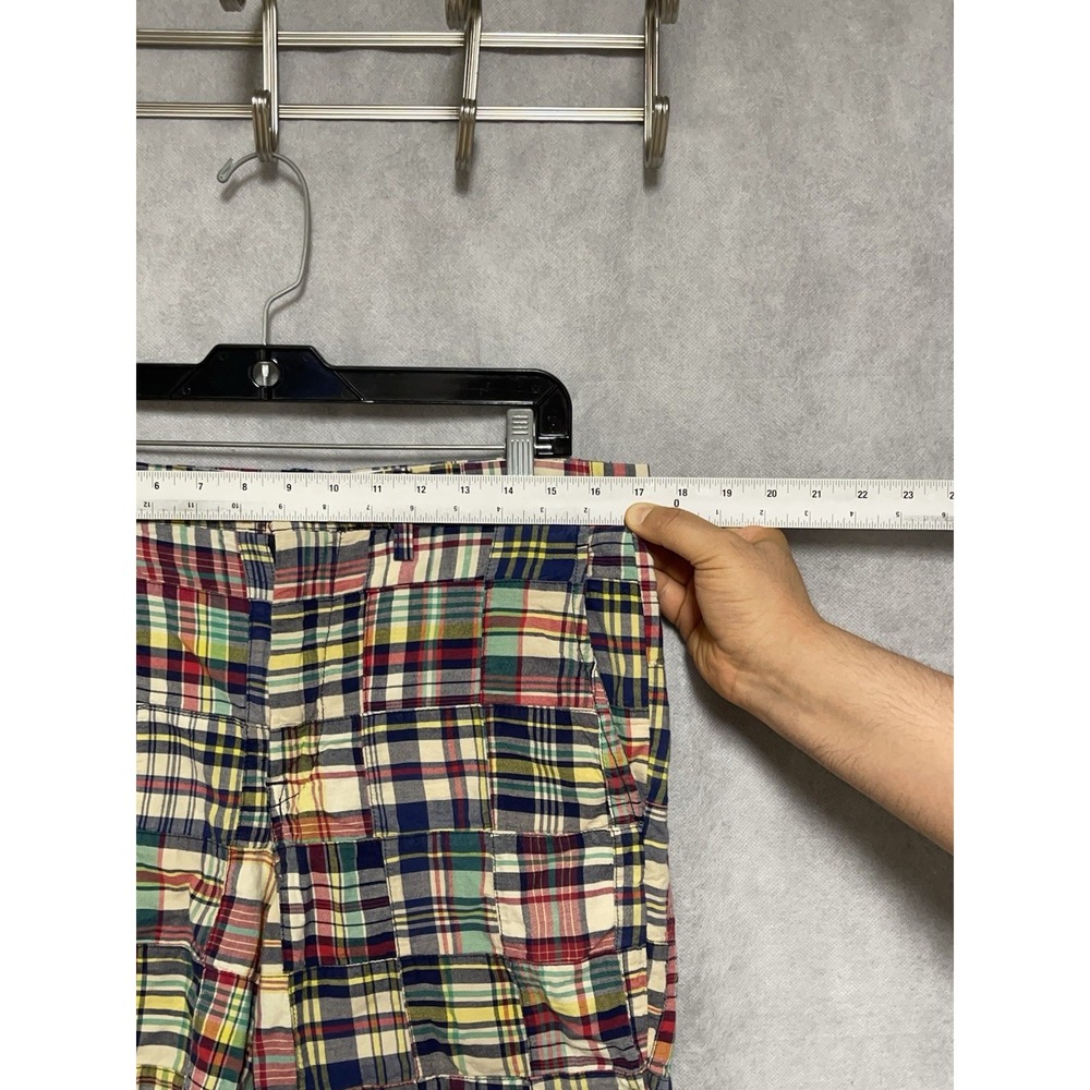 Polo Ralph Lauren Shorts Men 32 Indian Madras Patchwork Flesh Pony Chino Casual - Picture 3 of 10